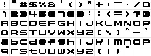 04b20 Regular  glyph index