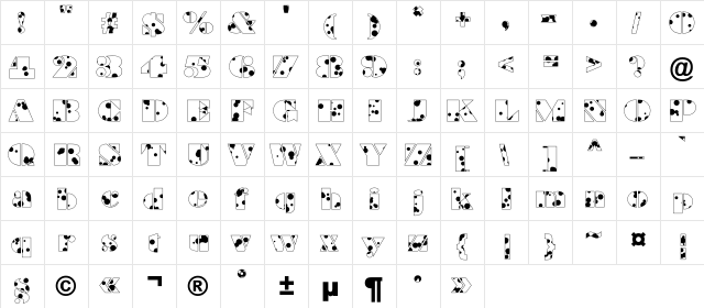 a_BraggaDr Regular  glyph index
