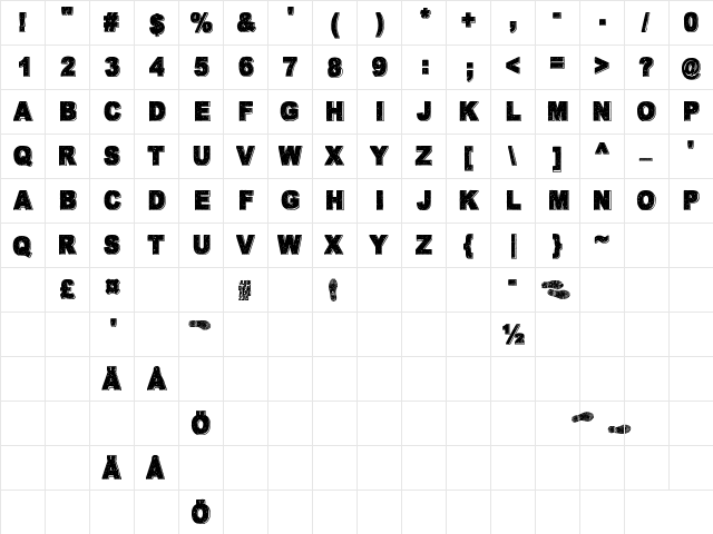 Walk with me now Regular  glyph index