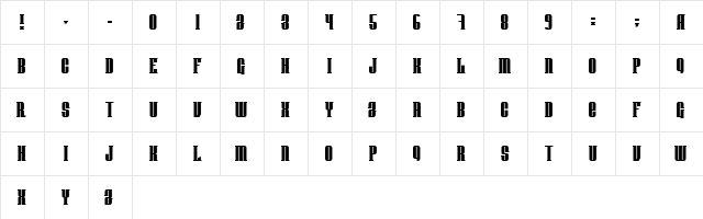 Donnie Normal  glyph index