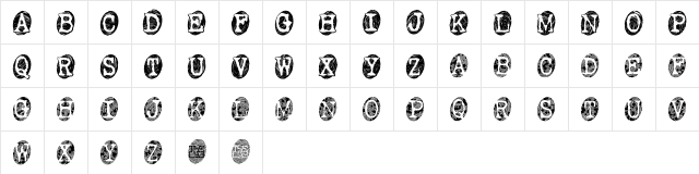 Powderfinger Smudged Regular  glyph index