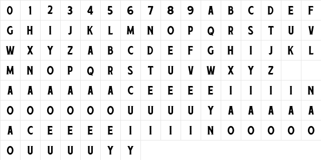 Retjeh Demo Rough  glyph index