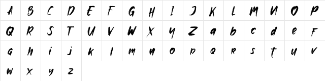 Kuro demo Regular  glyph index