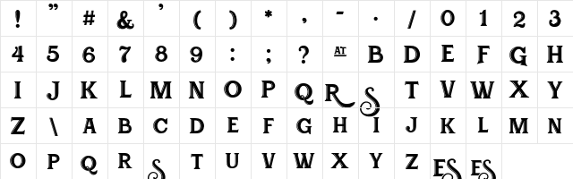 Festival Budaya XXXI Regular  glyph index