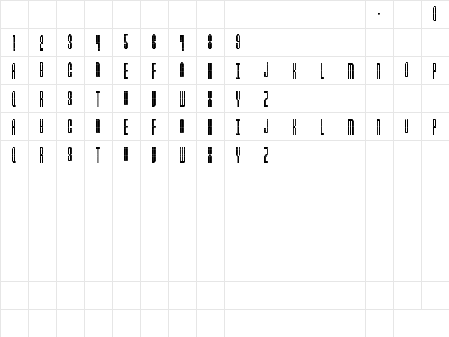 M13_SCAD DESTROYER Regular  glyph index