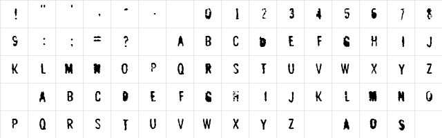 SB Basement Regular  glyph index