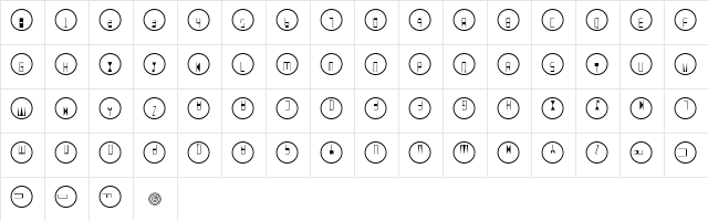 Q Regular  glyph index