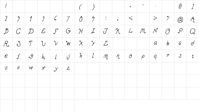Ohmai Medium  glyph index