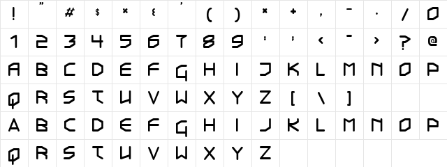 Darling Darling Regular  glyph index