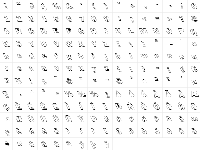 FZ BASIC 56 HOLLOW LEFTY Normal  glyph index