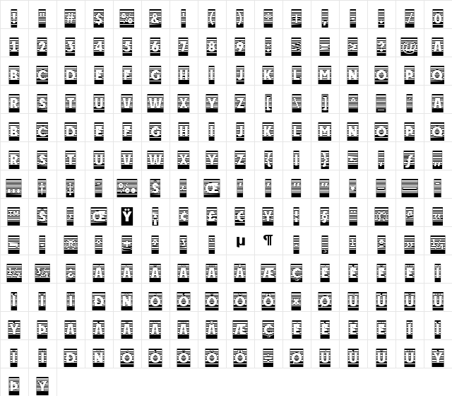 a_PlakatCmMr Regular  glyph index