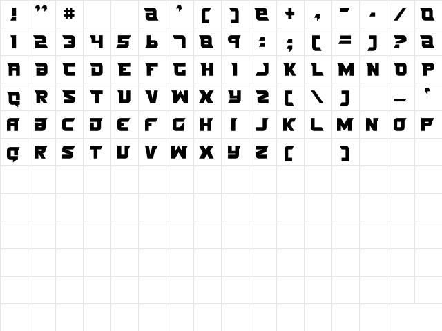 Nife Fite Regular  glyph index