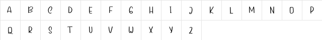 HELLO Regular  glyph index