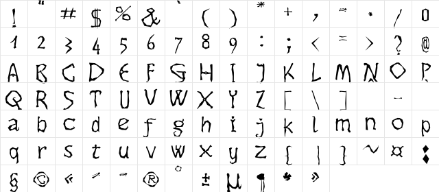 DikovinaC Regular  glyph index