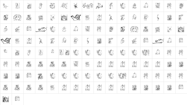 Pixar family 2 Regular  glyph index