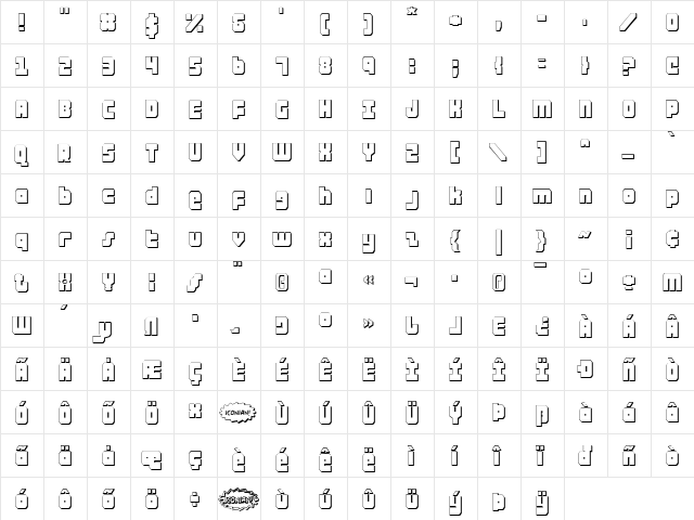 Alpha Taurus 3D 3D  glyph index