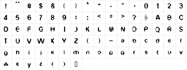 Unimportant Regular  glyph index