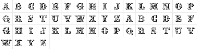 JFWinterFair Regular  glyph index