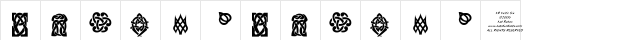 KR Keltic Six Regular  glyph index
