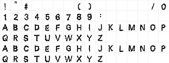 Frangmento Sans Regular  glyph index