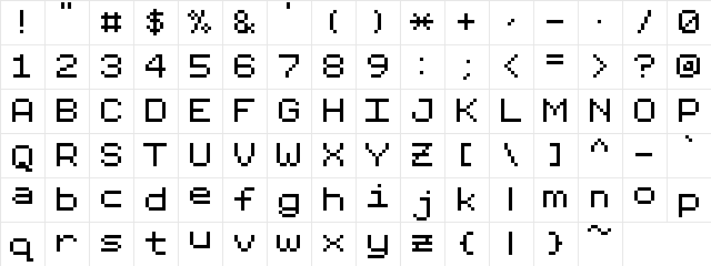 JumpStandard JumpStandard  glyph index