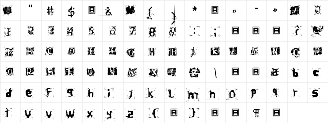 Hiroformica Regular  glyph index