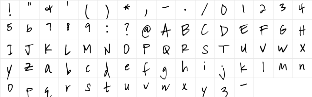 Pea HeidiQ Regular  glyph index