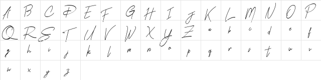 Rhesmanisa Regular  glyph index