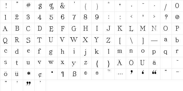 ClassicaRoman.fog fog  glyph index