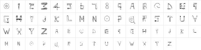 SketchTools Regular  glyph index
