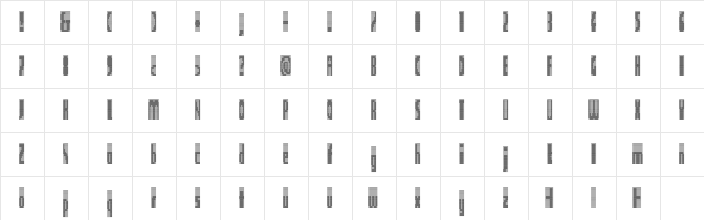 Deeter Condensed  glyph index
