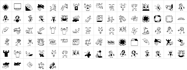 Bitsbats Regular  glyph index