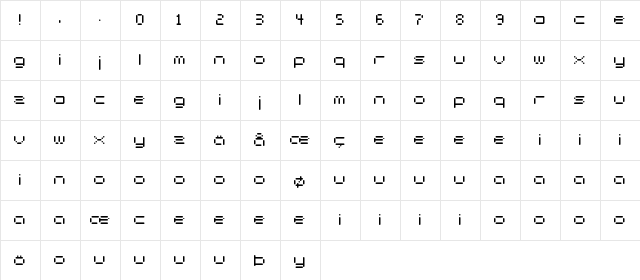 virale Regular  glyph index