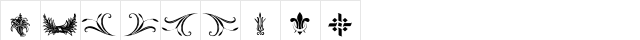 Destiny's Decorative Dings Regular  glyph index