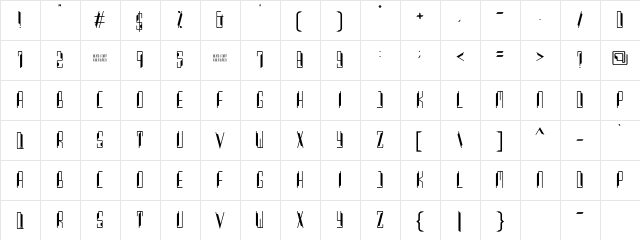 Hulalaby Demo Regular  glyph index