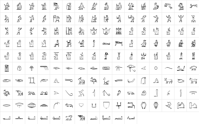 GlyphBasicA Medium  glyph index