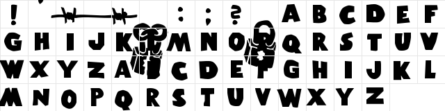 One Flew Over The Cuckoo's Nest Regular  glyph index