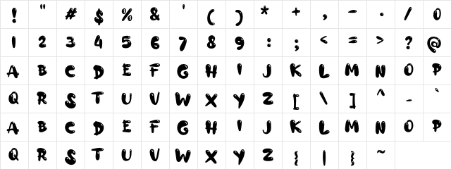 a Alloy Ink Regular  glyph index