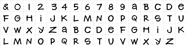 NancyNay Wide  glyph index