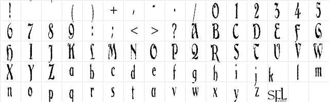 FREE SPIRITS Regular  glyph index