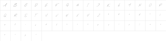 Fredericy Free For Personal Use Regular  glyph index