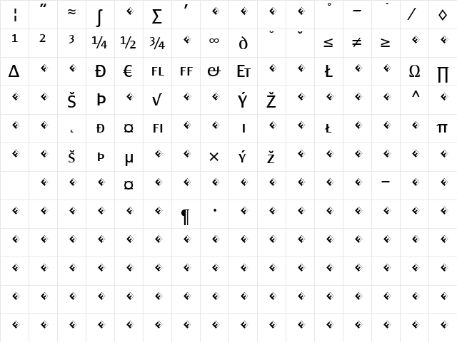 PageSans-RegularSCExpert Regular  glyph index
