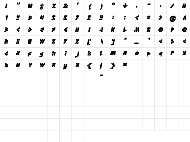 EMPEROR OF JAPAN Italic  glyph index
