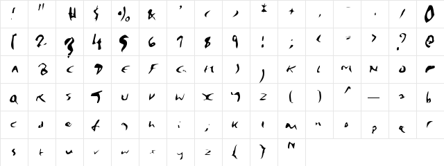 Enya Plain  glyph index