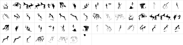 AfriqueDrawings Regular  glyph index