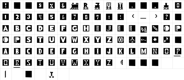 Gessner Regular  glyph index