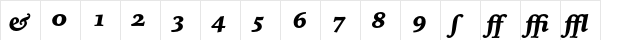 Bitstream Iowan Old Style Black Italic Alternate  glyph index