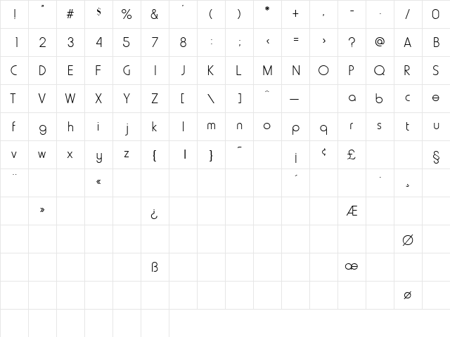 ConclaveLightSSK Bold  glyph index
