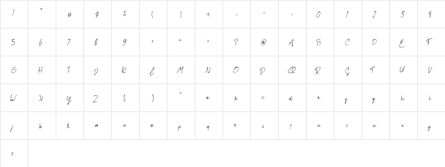 Raflesia Regular  glyph index