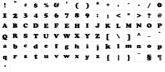 IceCreamSandwich Medium  glyph index